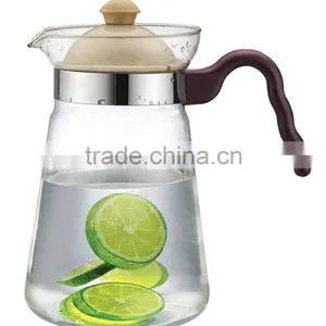 Amazon Hot Sale 2016 Drinkware Heat Resistant Glass Pitcher Glass Kettle Pyrex Glass Water Pot thumbnail-1