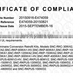 SNC Temperature Control UL CUL LUMILEDS LED Retrofit Kit 150W for Parking Lot Lighting thumbnail-4