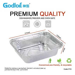 Rectanglar Aluminum Foil Container Wrinkle Wall Container thumbnail-1
