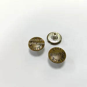 2023 Customized Wholesale Plating Brass Cowboy Button Jeans Buttons for Jeans Clothing thumbnail-2