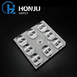 Hongzhu 50X50mm Outdoor Light Lens 5050 PC 8 In 1 Led Outdoor Lighting Street Light Lens thumbnail-1
