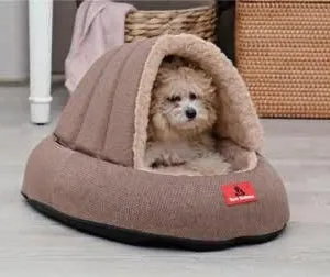 Creative Slippers Shape Pet Bed With Memory Foam Cushion thumbnail-2