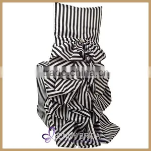 C001E Fancy Custom Satin/taffeta Ruffled Wholesale Cheap Chair Covers,dining Room Chair Cover thumbnail-2