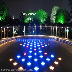 Qianyi Stainless Steel Led Warm-color Glowing In-ground Floor Tile Light Strips for Landscape Engineering, Outdoor Decorative Lights Manufacturer thumbnail-2