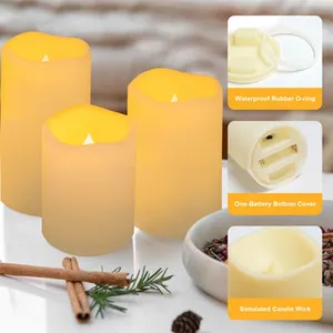 Waterproof LED Candles Set Warm Light Decor Wholesale Customized Factory thumbnail-2