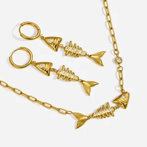 Customized Waterproof Matte Stainless Steel Fashion Jewelry Necklace for Wholesale thumbnail-5