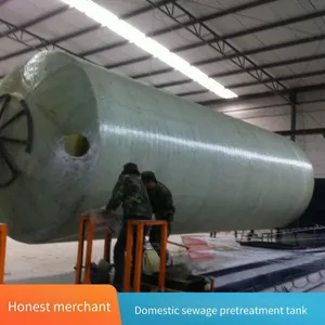 Buried Prefabricated Glass Fiber Reinforced Plastic Three-compartment Septic Tank, in Stock and Ready to Ship Quickly, Domestic Sewage Purification Tank for Residential Communities thumbnail-1