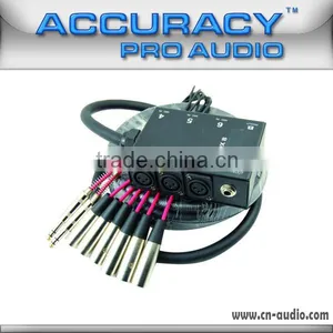 Professional Molded Colo 10 Channel Sub Snake Cable With 1/4 Inch TRS Returns BS06-1002Q-5M thumbnail-1
