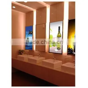 42 Inch Mirror Networking Ad Bathroom Mirror Led Sensor Mirror Tv Oem Capacitive Touch Screen Mirror Advertising Display thumbnail-3