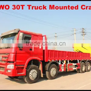 2015 Hot Sale Low Price Howo 8*4 30Ton Truck Mounted Crane for Sale Made in China thumbnail-2