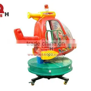 QHRLA03 Orange Funny Coin Operated Rotary Lifting Children Airplane Kiddie Ride thumbnail-1