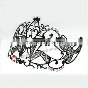 Hot Sell Wholesale Filigree Metal Venetian Man Masquerade Party Masks With Crystals thumbnail-2