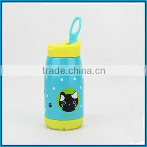 Handle in Cap Stainless Steel Vacuum Bottle thumbnail-1