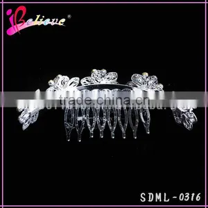 Hair Jewelry Wholesale Diamond Flower Hair Comb Chinese Wedding Hair Accessories thumbnail-2