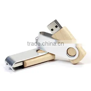 Laser Engraved Logo Wooden Twister USB Stick 2.0 8GB thumbnail-1