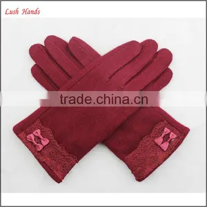 Ladies Winter Fashion Dress Gloves Thin Woolen Gloves Touch Screen Hand Gloves thumbnail-5