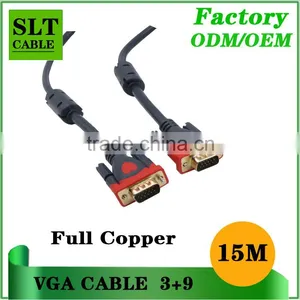 Factory Outlet VGA Cable Male to Male 15pin 3+9 Full Copper 15m VGA Cable for Multimedia thumbnail-2