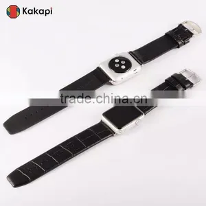 Kakapi Single Buckle Genuine Leather Watch Band Wrist Strap With Watchband Converter For 42MM Apple Watch MT-3910 thumbnail-2