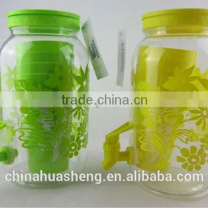 BPA Free Beverage Dispenser, PET Juice Jar, Plastic Sun Tea Jar,water Container Custom Logo thumbnail-5