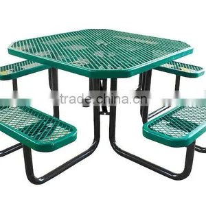 Picnic Table, Expanded Picnic Table, Octagonal, 46inch, Blue, Green, Etc. thumbnail-2