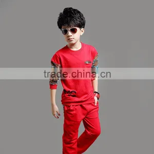High Quality Fashion Style for Boy Long T-shirt Suit thumbnail-2