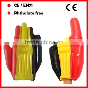 Advertising PVC Inflatable Cheering Hand ,inflatable Finger Hand With Custom Logo Belgium Inflatable Hand for Promotion thumbnail-1