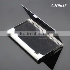 New Arrival High-Grade Name ID Card Box Organizer Lines Emboss Oval Metal Business Card Case Stainless Steel Card Holder thumbnail-4