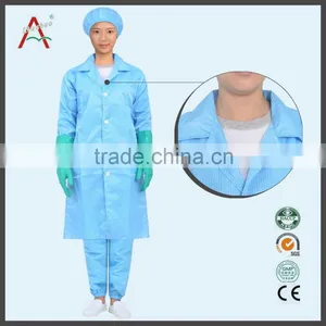 Women`s and Men`s Professional Blue ESD Lab Coats thumbnail-1