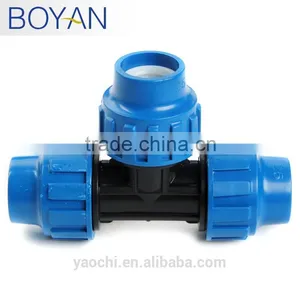 China Supplier Free Samples Hydraulic Equal PP Compression Fitting Tee Quality Choice thumbnail-1