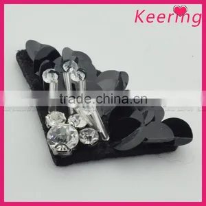 Good Selling Handmade Clothing Patch With Black Sequin WPH-034 thumbnail-1