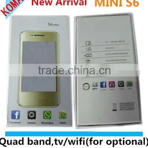 KOMAY NEW Arrival 3.5 Inch Pda Capacitive Touch Screen Mini s6 TV WIFI(for Optional) Dual Sim Cards FM Cell Phone thumbnail-1