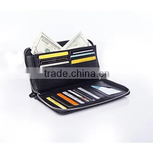 Multi Currency China Wholesale Full Grain Leather Wallet thumbnail-3