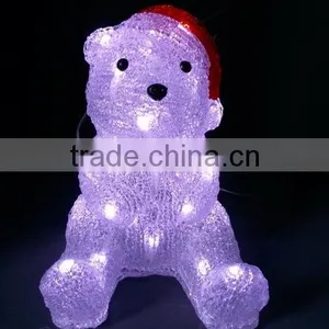 3D Acrylic Bear Motif LED Christmas Light thumbnail-1