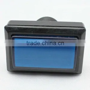 50.5* 33 Rectangle With Lamp Blue Plastic Push Button Switch Sonic Arcade Game Machine Push Button Switch thumbnail-1
