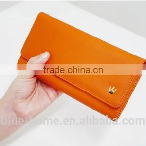 Hot Selling 2015 Korean Design Long Crown Wallet Hand Purse Wristyle Women Pink Evening Wallets thumbnail-3