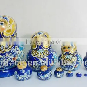 Handmade Wooden Russian Doll , Matryoshka Doll , Babushka Doll thumbnail-1