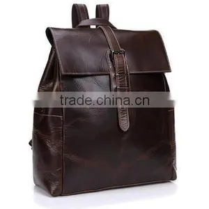 Men's Leather Shoulder Bag Backpack Men Crazy Horse Leather Backpack Tide Bag Leather Bags thumbnail-1