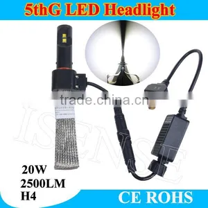 FANLESS LED Headlight With Flexible Tinned Copper Braid LED Headlight Kit - H4 thumbnail-2