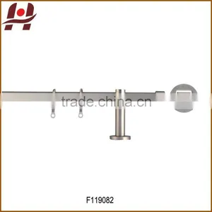F119082-metal Iron Aluminium Stainless Steel Brass Plated Plain Twisted Extensible Telescopic Window Curtain Poles Rods Pipes thumbnail-1