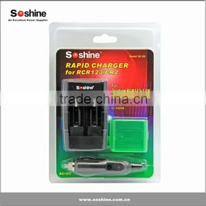 For 1-2pcs Li-ion RCR123 16340 17335 14250 CR2 Intelligent Quick Battery Charger Li-ion Battery Charger thumbnail-2