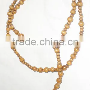 Jewelry, Wood Beads Rosary Cross Handmade Beads Necklace thumbnail-1