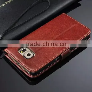 Shenzhen Factory Hot Selling Customs Genuine Leather Cheap Mobile Phone Case for Samsung Galaxy S6 Phone thumbnail-2