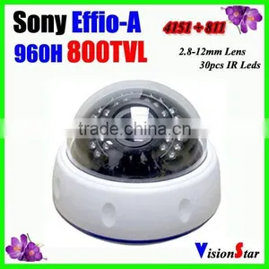 CCD Board Home Alarm Systems 0.001Lux Plastic Dome Camera OSD Menu Day Night Vision Varifocal Camera Manual Lens thumbnail-1