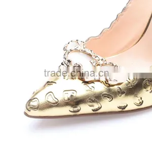 2016 Fashionable Golden Women High Heels thumbnail-6