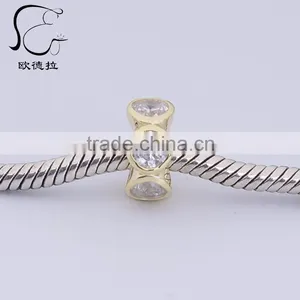 Pave Diamond Round Silver Multi Sapphire Spacer Bead Finding thumbnail-5