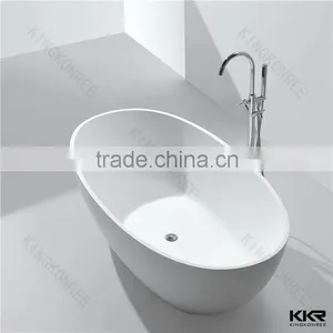 Kingkonree Modern Design Round Big Soaking Freestanding BathTub thumbnail-5