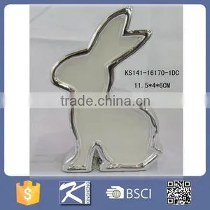 Porcelain Easter Bunny Ceramic Hare Rabbit Figure Easter Decoration thumbnail-1