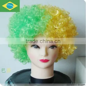 Bob Trading Old Factory Football Fan Wig/hair Fashion Design Austria Flag Football Fans Wigs thumbnail-1