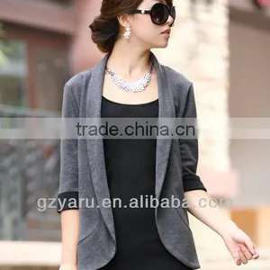 Women Fashion Cotton Blazer / Grey Blazer for Women thumbnail-1
