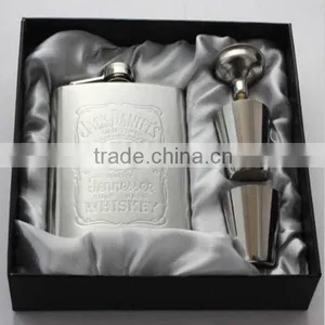 7 oz Hip Flask Stainless Steel Flagon Wine Pot Set Portable Bottle Funnel thumbnail-4